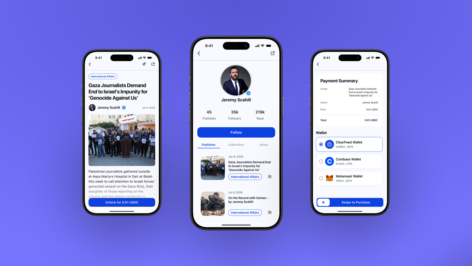 Decentralized News Reading